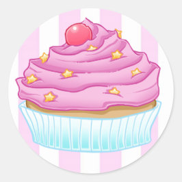 Adesivo Redondo Cupcake Love