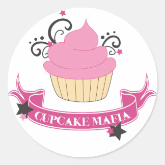 Adesivo Redondo Cupcake Mafia Sticker