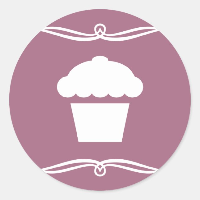Adesivo Redondo cupcake mod (Frente)