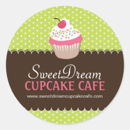 Adesivo Redondo Cupcake ou palhetas para o carro