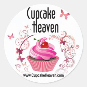 Adesivo Redondo Cupcake Packaging Sticker "Heaven Cupcake"