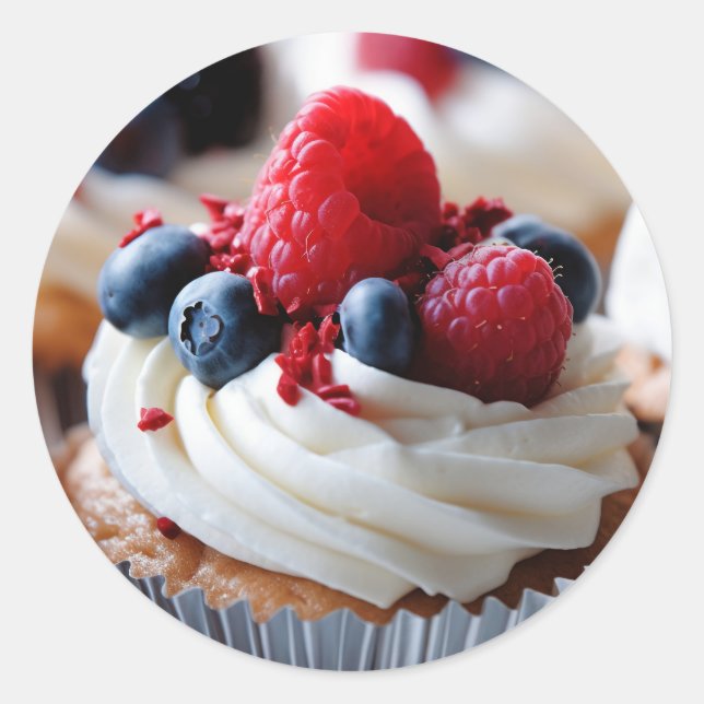 Adesivo Redondo Cupcake Patriótico (Frente)
