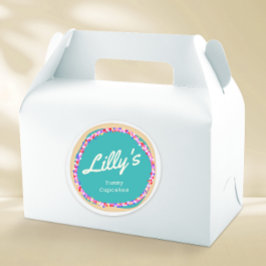 Adesivo Redondo Cupcake Personalizado de Bakery