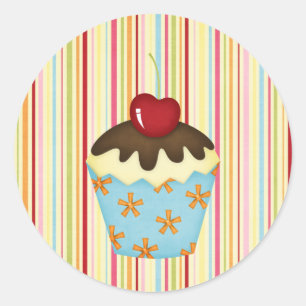 Adesivo Redondo cupcake saboroso