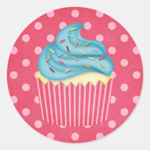 Adesivo Redondo cupcake saboroso