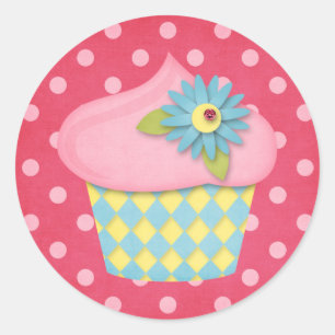 Adesivo Redondo cupcake saboroso