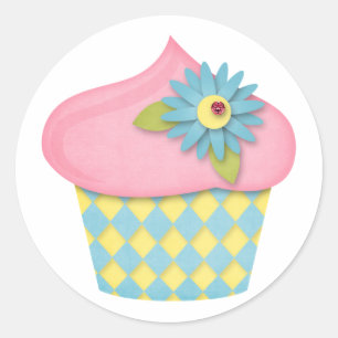 Adesivo Redondo cupcake saboroso