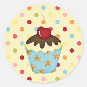 Adesivo Redondo cupcake saboroso