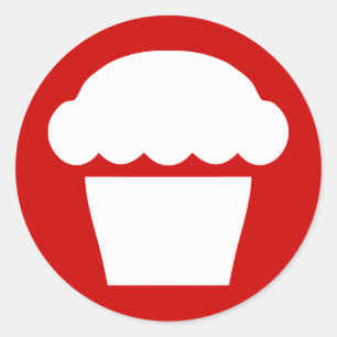 Adesivo Redondo cupcake simples
