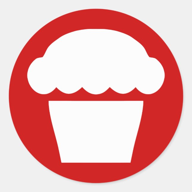 Adesivo Redondo cupcake simples (Frente)