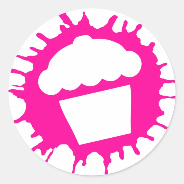Adesivo Redondo cupcake splatz (Frente)