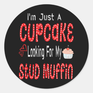 Adesivo Redondo Cupcake Todler Girl n Girls Looking Study Muffin