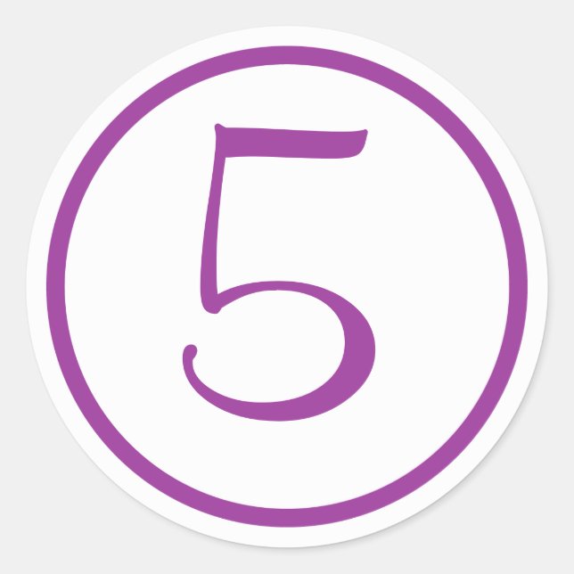 Adesivo Redondo Cupcake Topper Sticker com Número (Frente)