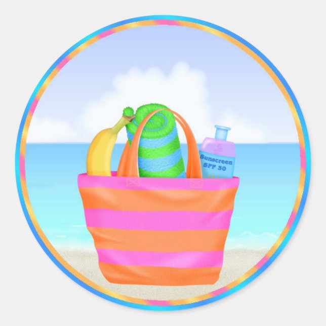 Adesivo Redondo Cupcake Tropical Hawiian Luau Topkers Stickers (Frente)