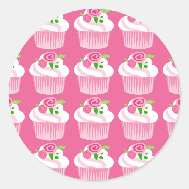 Adesivo Redondo Cupcakes (Frente)