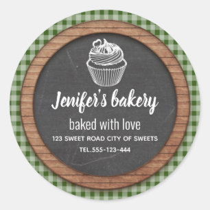 Adesivo Redondo Cupcakes caseiros e guloseimas