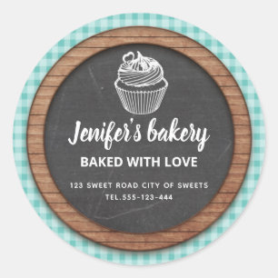 Adesivo Redondo Cupcakes caseiros e guloseimas