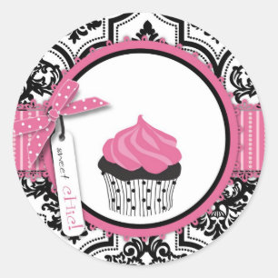 Adesivo Redondo Cupcakes chiques Sticker_mbkemp do boutique