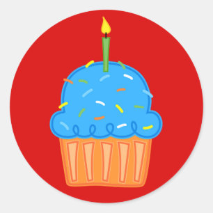 Adesivo Redondo Cupcakes de Meninos