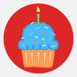 Adesivo Redondo Cupcakes de Meninos