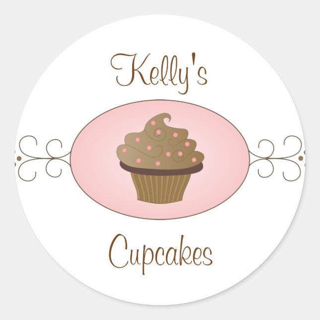 Adesivo Redondo Cupcakes do rico (Frente)