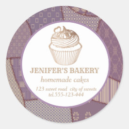 Adesivo Redondo Cupcakes e doces caseiros