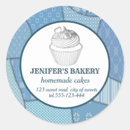 Adesivo Redondo Cupcakes e doces caseiros