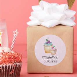ADESIVO REDONDO CUPCAKES E FRUTAS