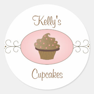 Adesivo Redondo Cupcakes extravagantes