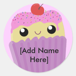 Adesivo Redondo Cupcakes Fart Sprinkles