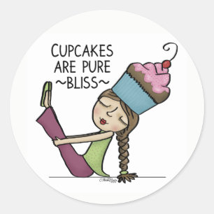 Adesivo Redondo Cupcakes são pura felicidade