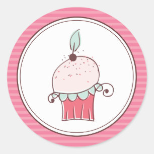 Adesivo Redondo Cupcakes super bonitos