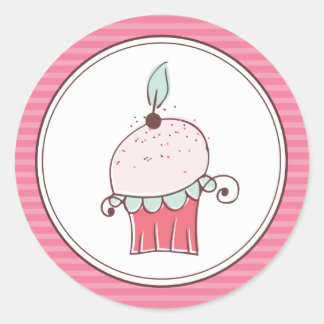 Adesivo Redondo Cupcakes super bonitos