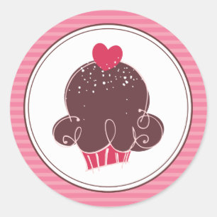Adesivo Redondo Cupcakes super bonitos