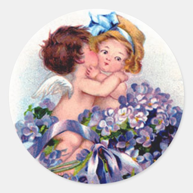 Adesivo Redondo Cupid Kiss Sticker (Frente)