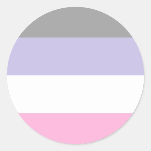 Adesivo Redondo Cupiosexual Pride Flag  (Frente)