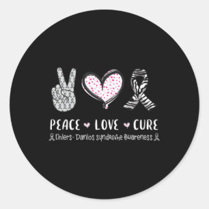 Adesivo Redondo Cura do Amor Síndrome de Ehlers-danlos Conscientiz