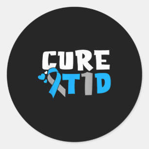 Adesivo Redondo Cura T1d Diabetes Sensibilização Tipo 1 Fita Azul