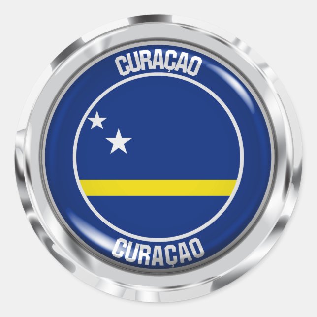 Adesivo Redondo Curaçao Round Emblem (Frente)