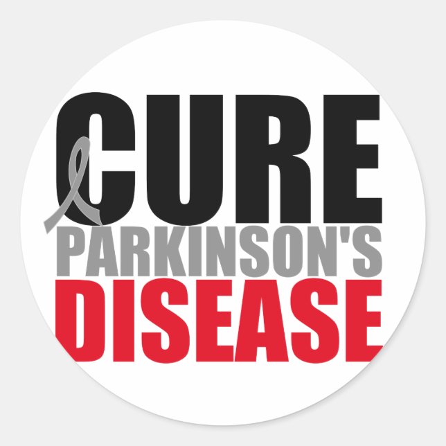 Adesivo Redondo CURE Parkinsons (Frente)