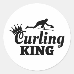 Adesivo Redondo Curinga Aniversário de Inverno Ice Curler