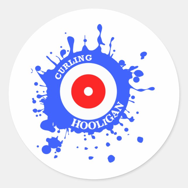 Adesivo Redondo Curling Hooligan (Frente)