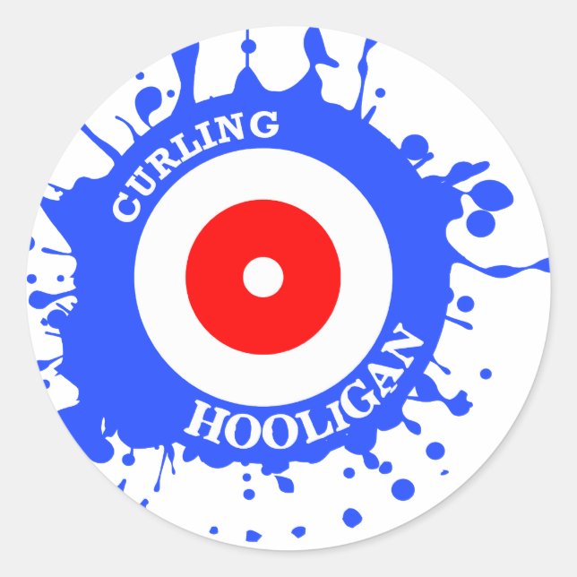Adesivo Redondo Curling Hooligan (Frente)