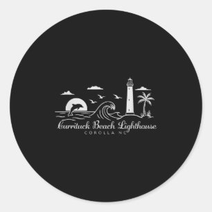 Adesivo Redondo Currituck Beach Lighthouse Corolla Carolina do Nor