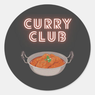 Adesivo Redondo Curry Club
