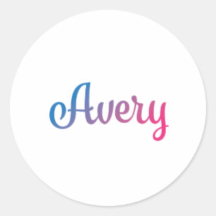 Adesivo Redondo Cursive à moda de Avery