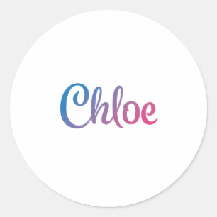 Adesivo Redondo Cursive à moda de Chloe