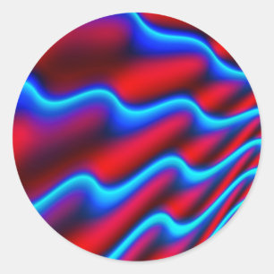 Adesivo Redondo Curva de fundo do padrão de onda