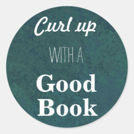 Adesivo Redondo Curve-se com um Bom Livro