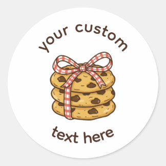 Adesivo Redondo Custom Bakery Label Sticker | Cottage Bow Bake